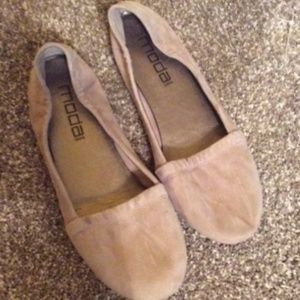 Tan Suede Flats